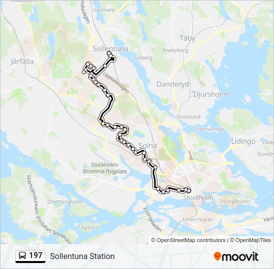 197 Bus Line Map
