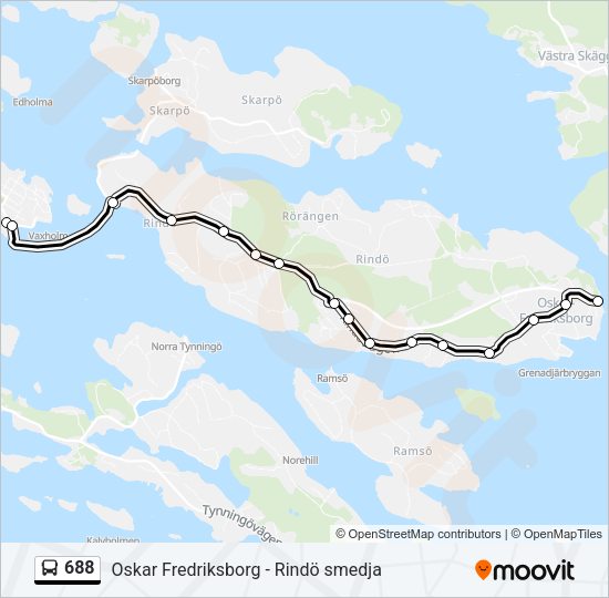 688 Bus Line Map
