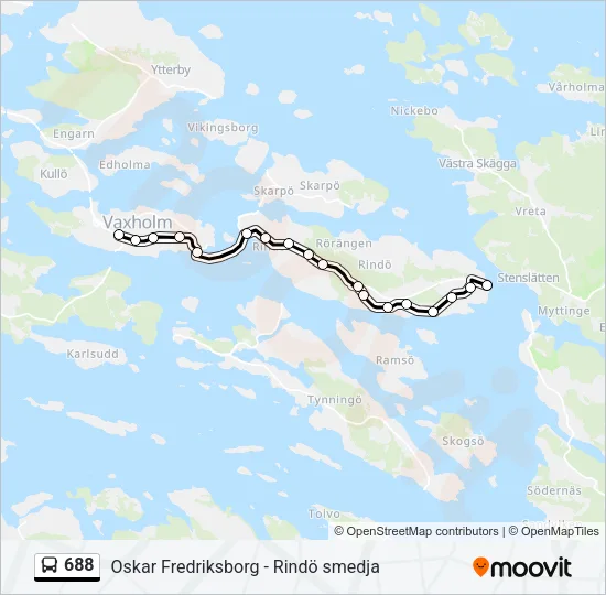 688 Bus Line Map