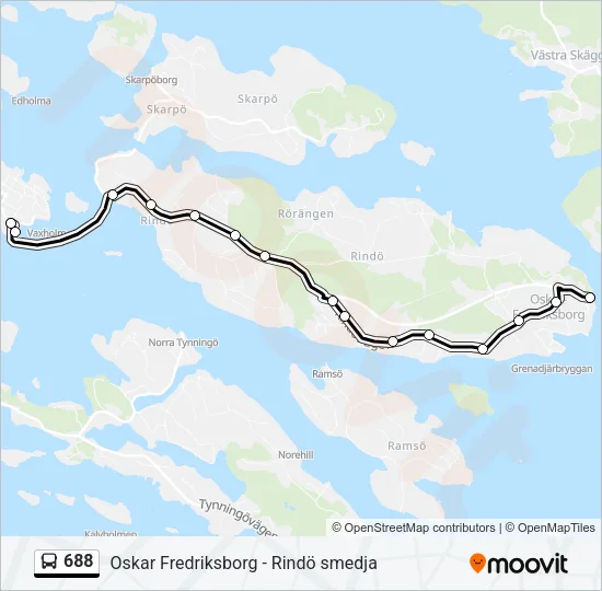 688 Bus Line Map