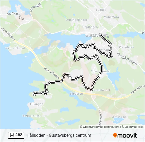 468 Bus Line Map
