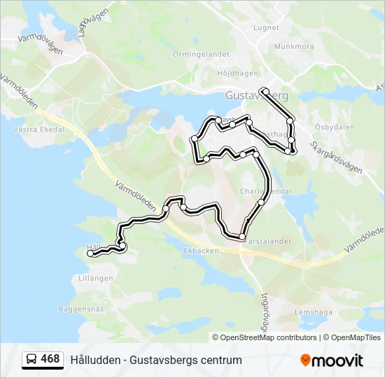 468 Bus Line Map