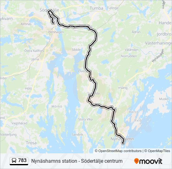 783 bus Line Map