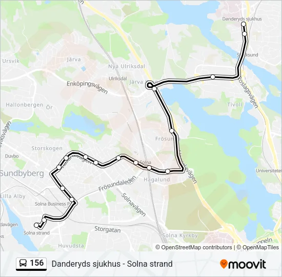 156 Bus Line Map