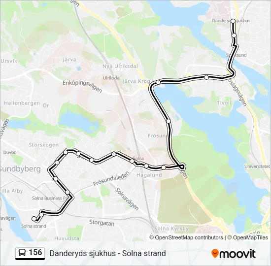 156 Bus Line Map