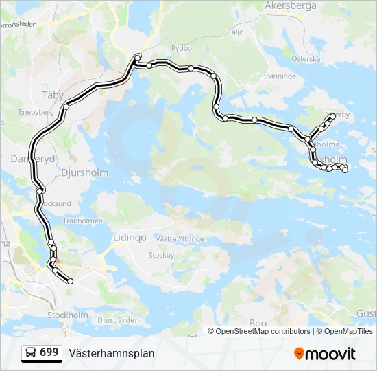 699 Bus Line Map
