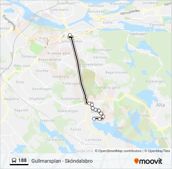 188 Bus Line Map