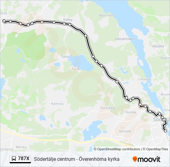 787X bus Line Map