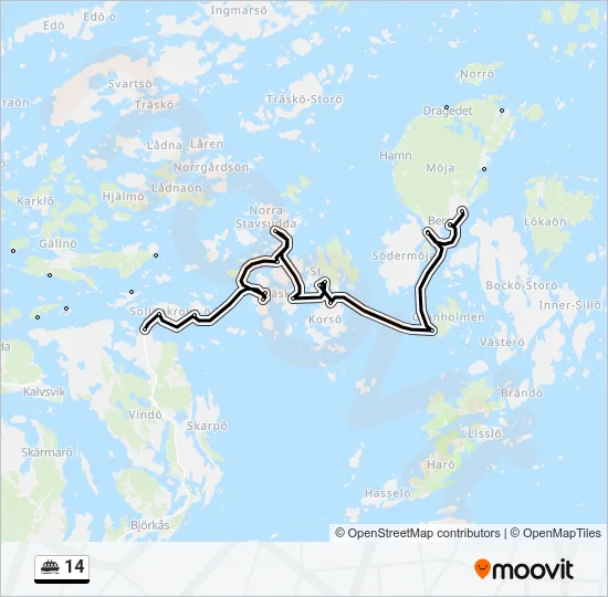 14 Ferry Line Map