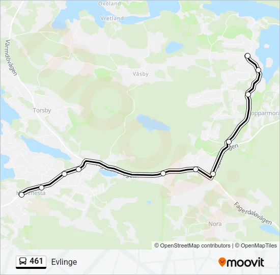 461 Bus Line Map