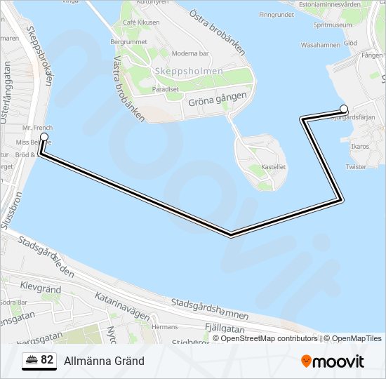 82 ferry Line Map