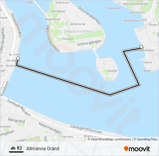 82 Ferry Line Map