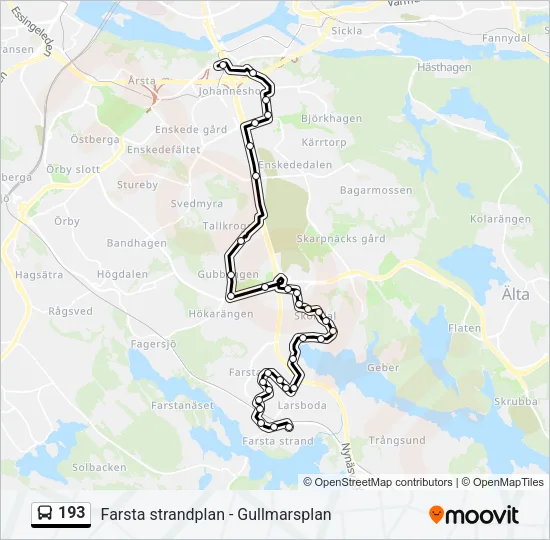193 Bus Line Map