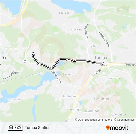 725 Bus Line Map