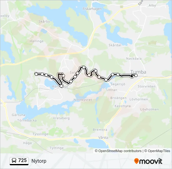 725 Bus Line Map
