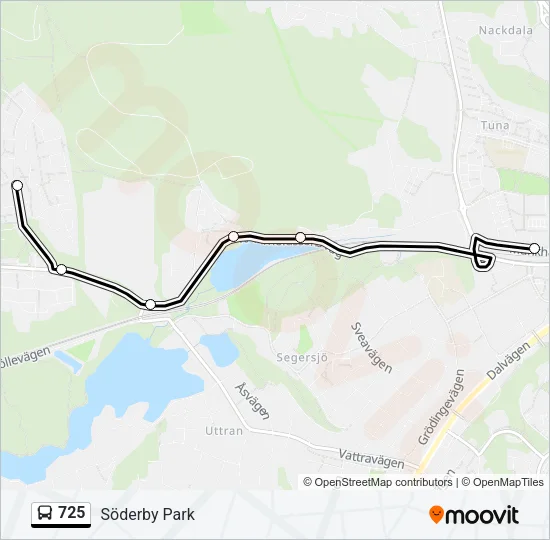 725 Bus Line Map