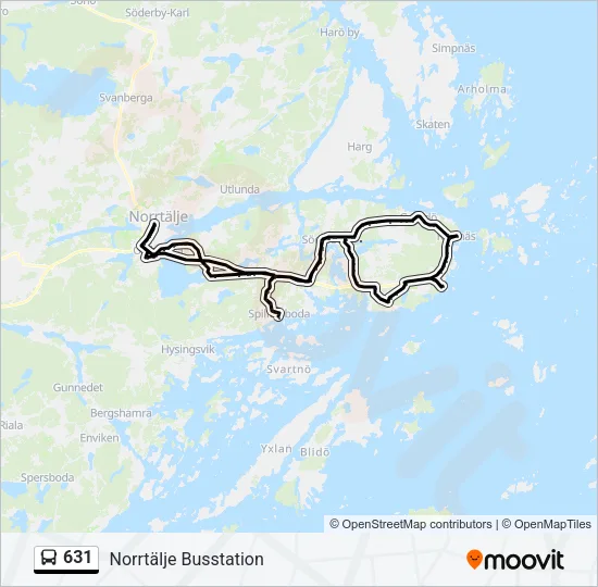 631 Bus Line Map