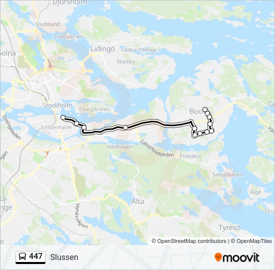 447 Bus Line Map
