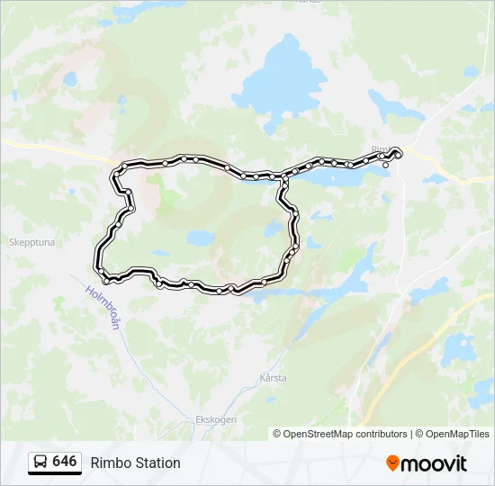 646 Bus Line Map
