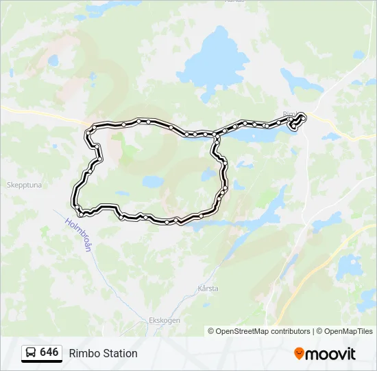 646 Bus Line Map