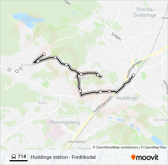 714 Bus Line Map