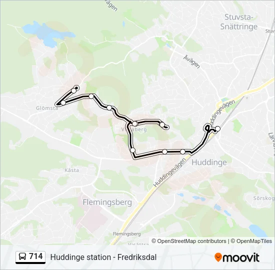 714 Bus Line Map