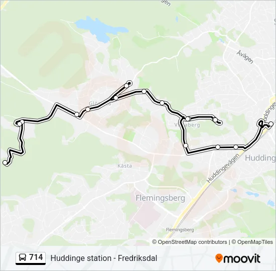 714 Bus Line Map