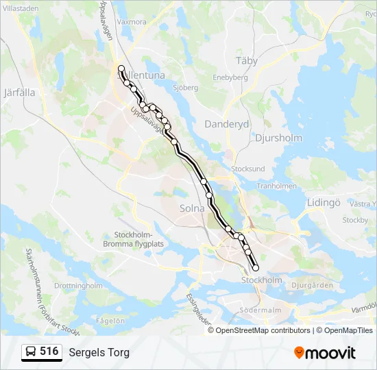 516 Bus Line Map