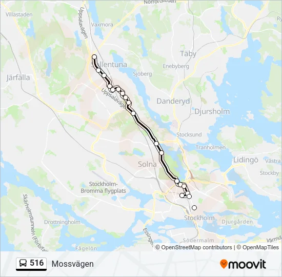 516 Bus Line Map