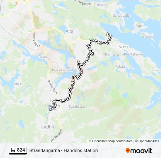 824 Bus Line Map