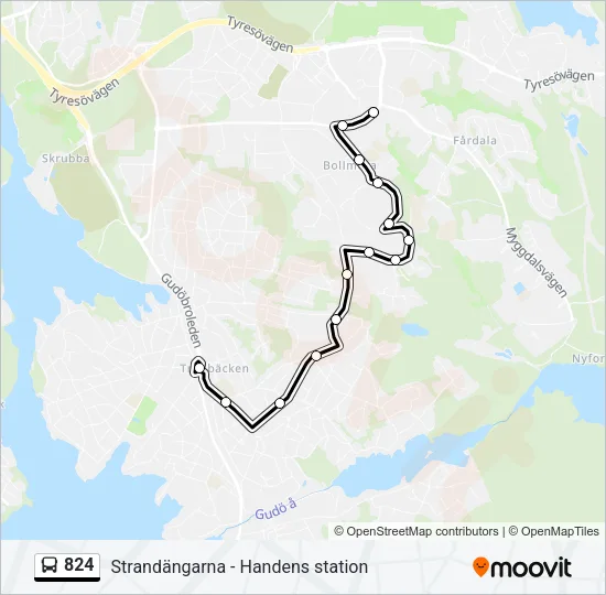 824 Bus Line Map