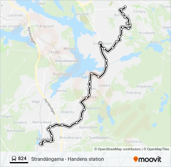 824 Bus Line Map