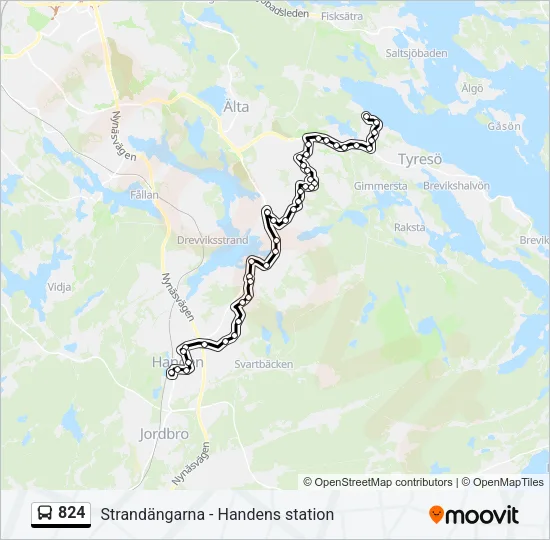 824 Bus Line Map