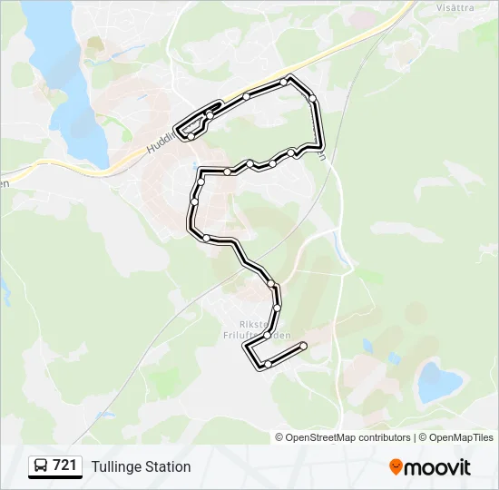 721 Bus Line Map
