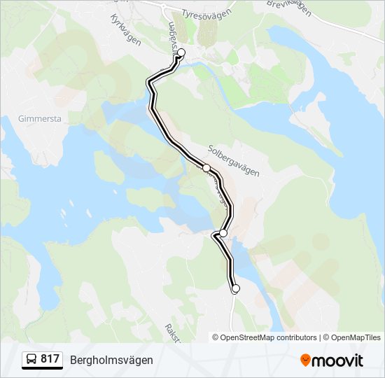 817 bus Line Map