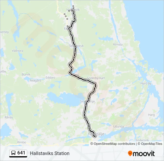 641 Bus Line Map