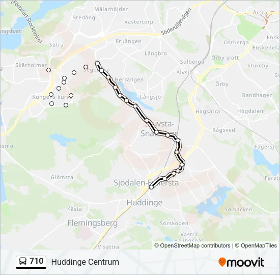 710 Bus Line Map