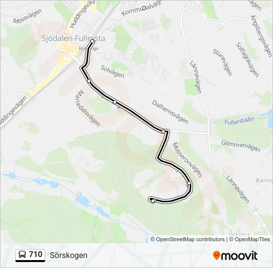 710 Bus Line Map