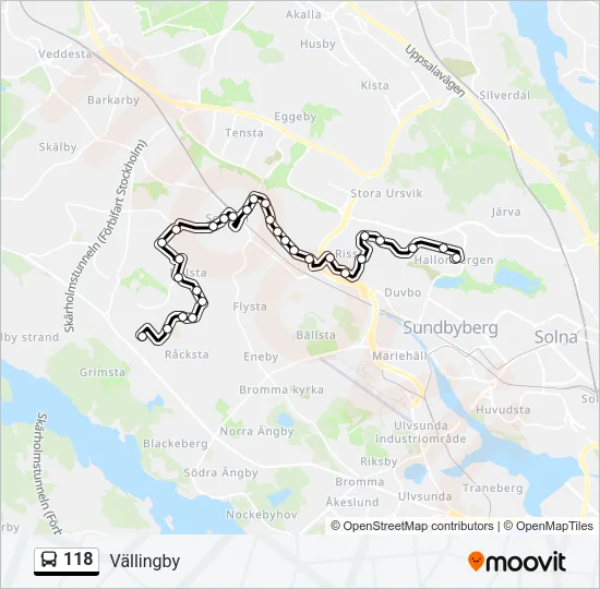 118 Bus Line Map