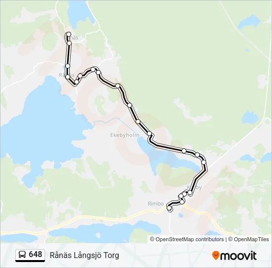 648 Bus Line Map