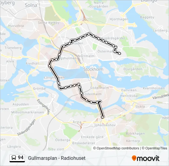 94 Bus Line Map