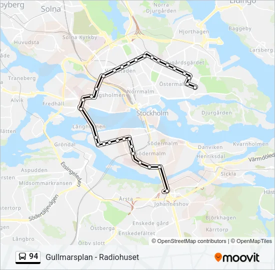 94 Bus Line Map