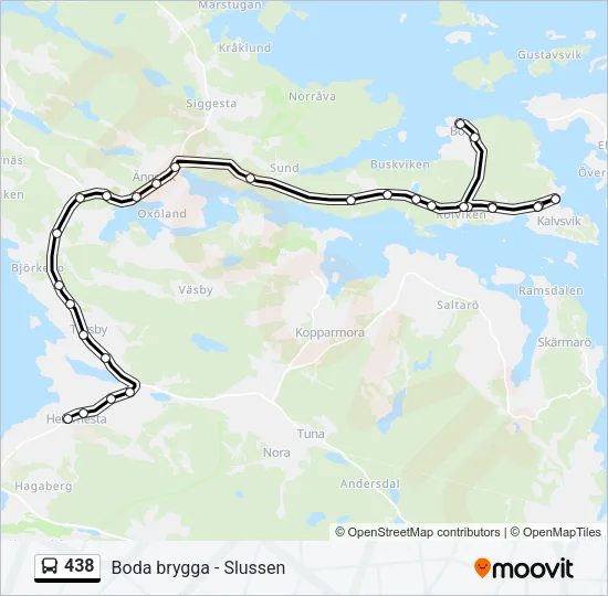 438 Bus Line Map