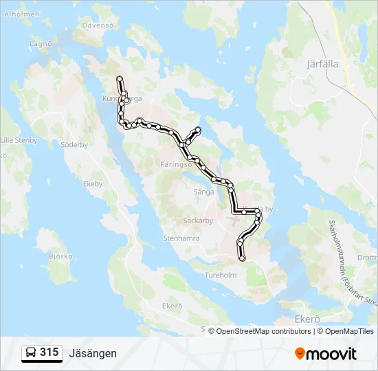 315 Bus Line Map