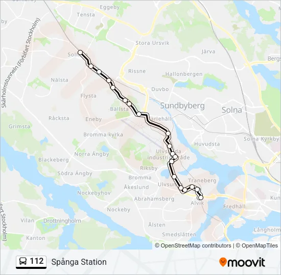 112 Bus Line Map