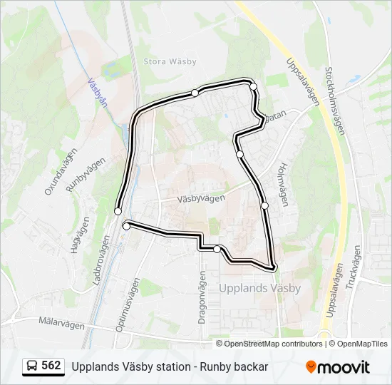562 Bus Line Map
