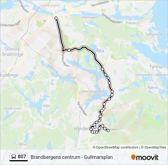 807 Bus Line Map