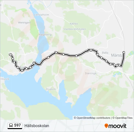 597 Bus Line Map