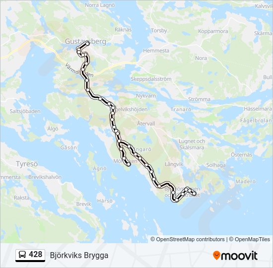 428 bus Line Map