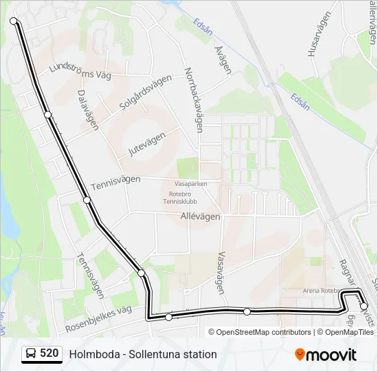 520 Bus Line Map